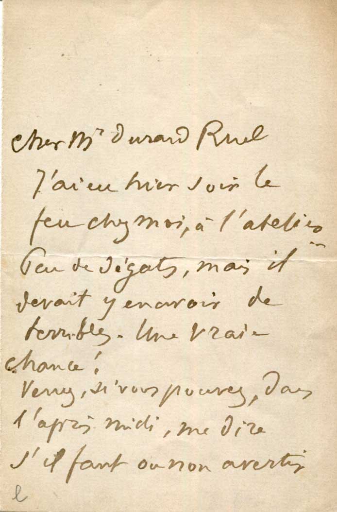 Edgar Degas Autograph