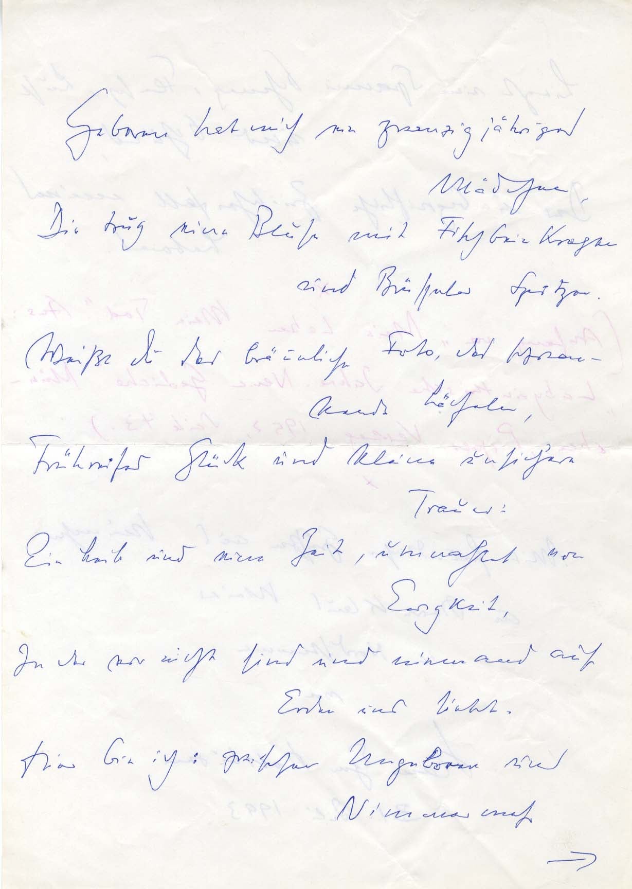 Hans Egon Holthusen Autograph