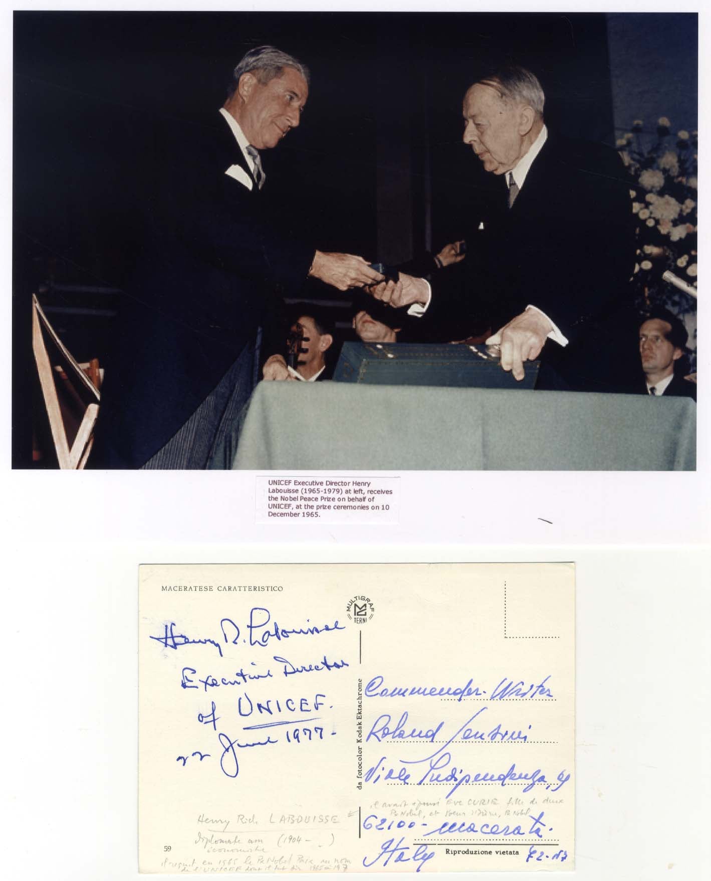 Henry Richardson Labouisse Jr. Autograph