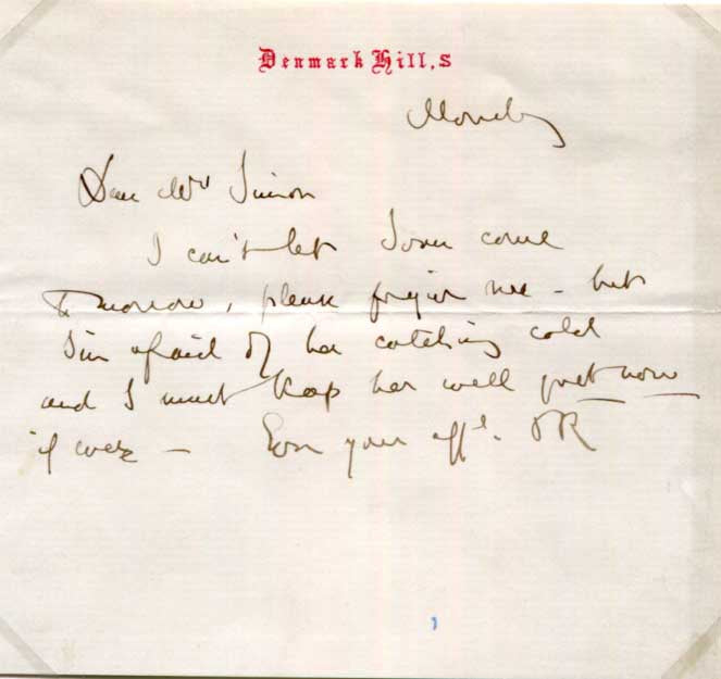 John Ruskin Autograph