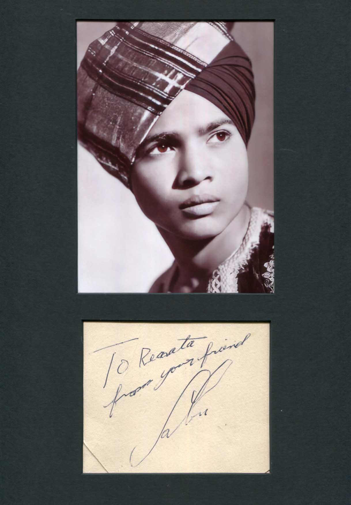 Sabu Dastagir Autograph Autogramm | ID 15444665860477