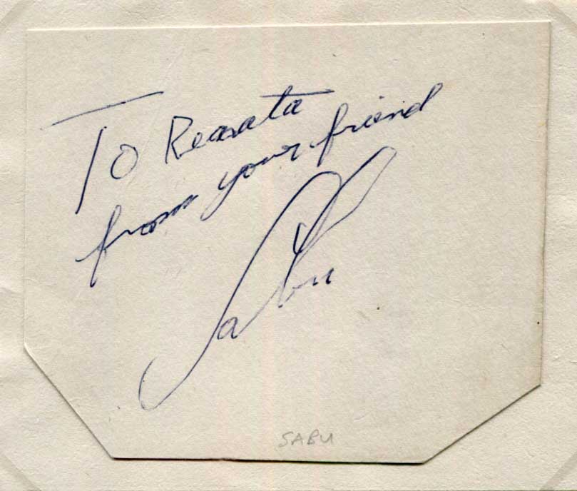 Sabu Dastagir Autograph Autogramm | ID 15444665860477