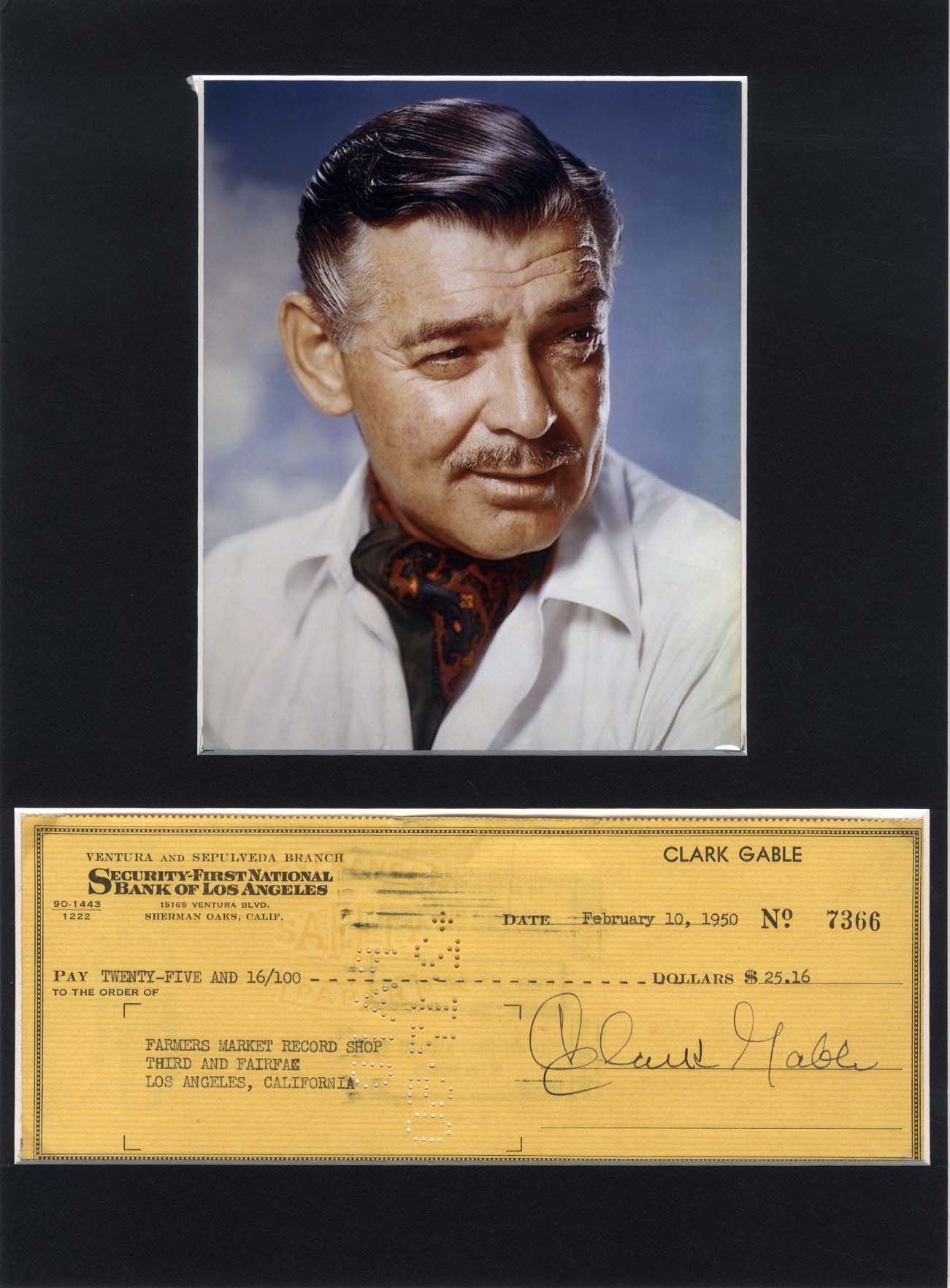 Clark Gable Autograph Autogramm | ID 15444841628029