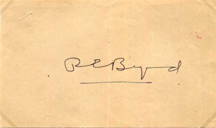 Richard E. Byrd Autograph