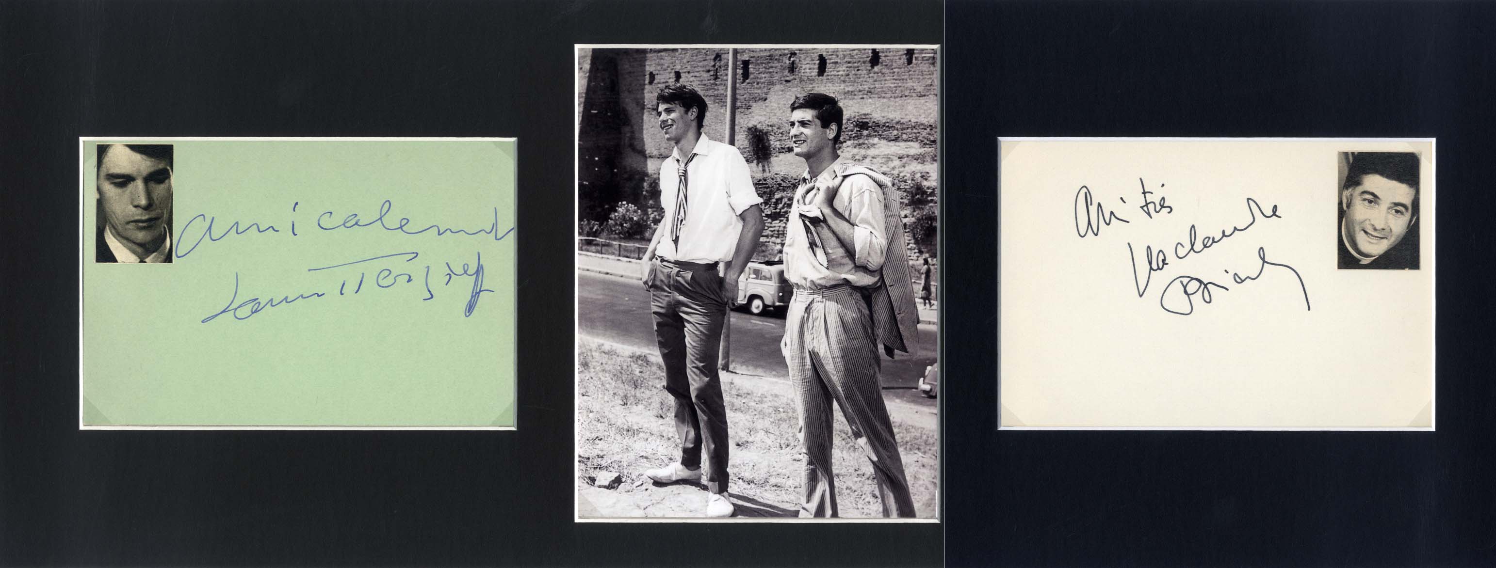 Jean-Claude Brialy & Laurent Terzieff Autographs