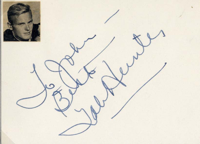 Linda Darnell & Tab Hunter Autographs