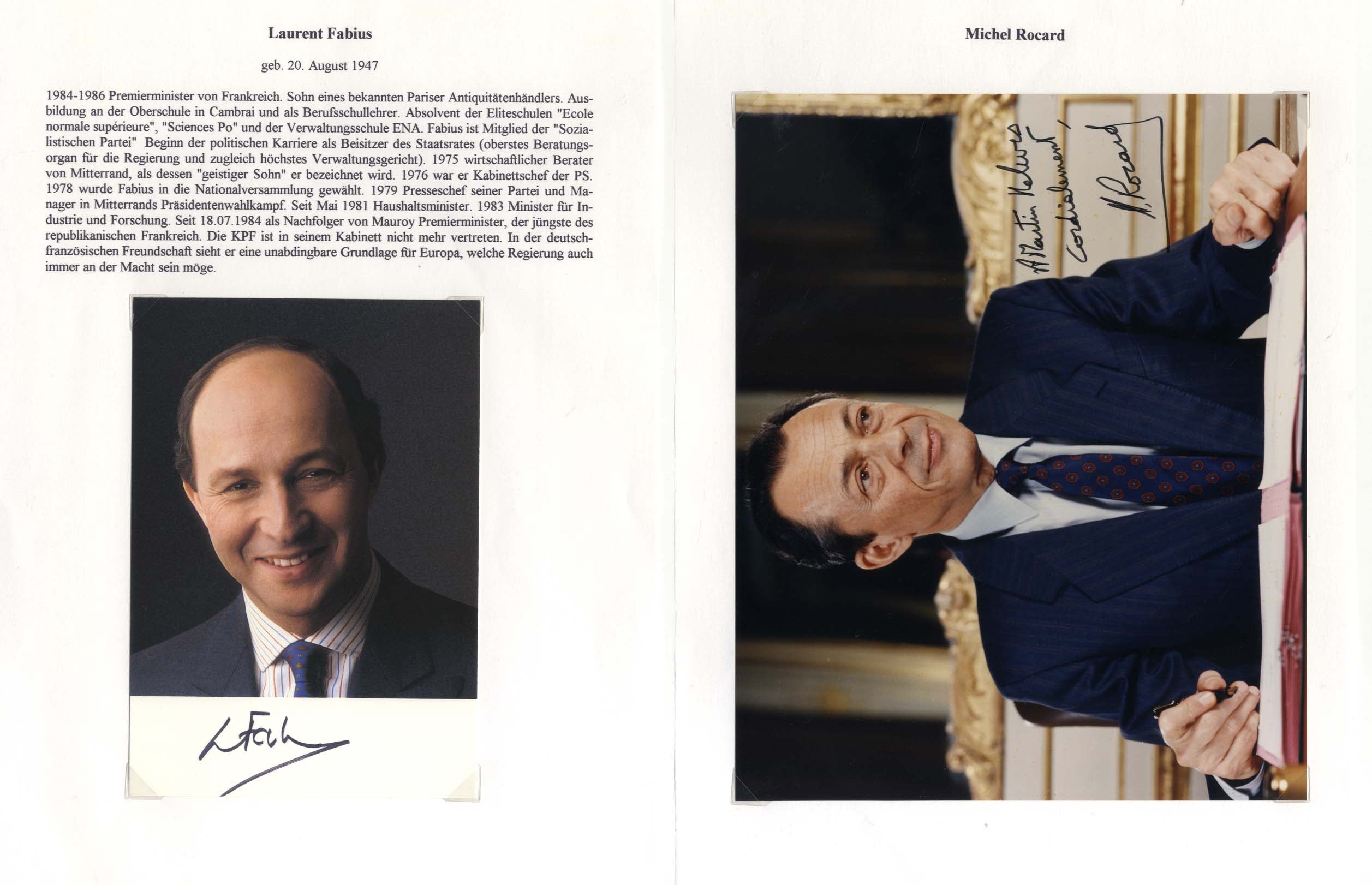 French Politicians Collection (26) Autographs
