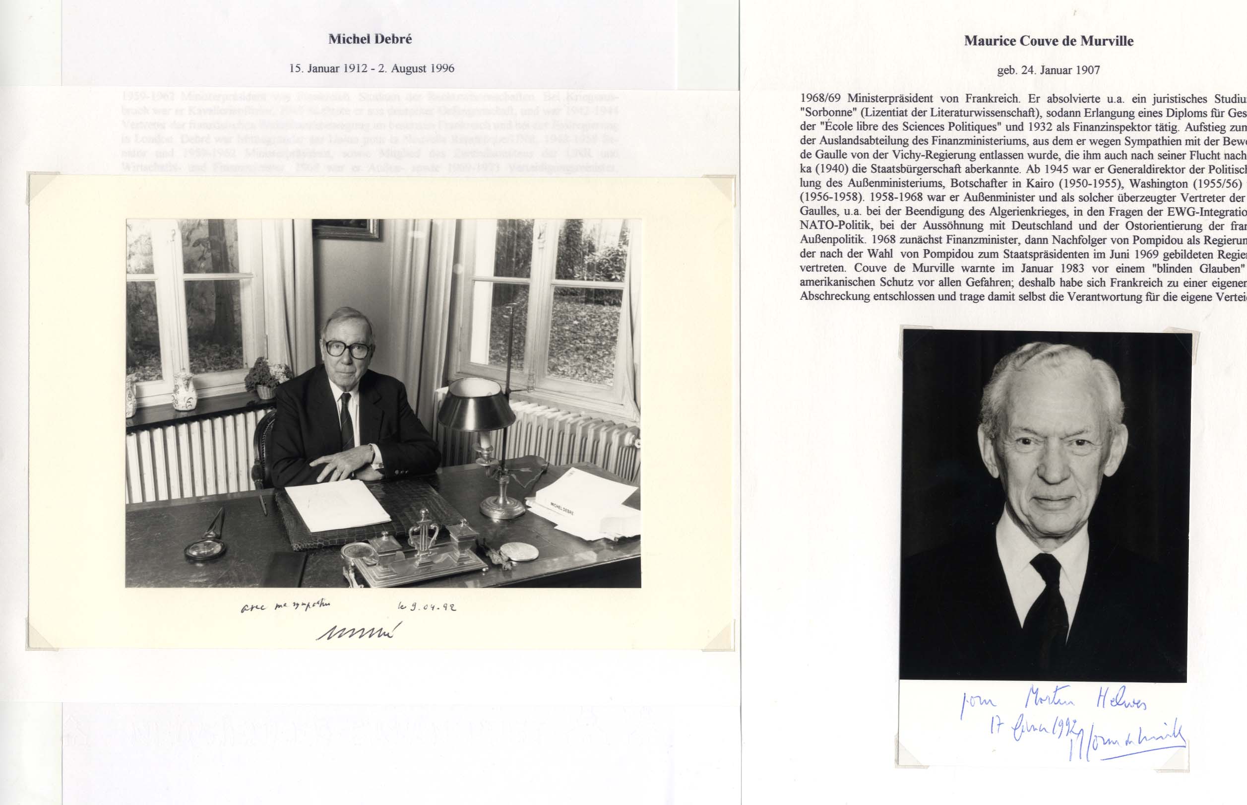 French Politicians Collection (26) Autographs