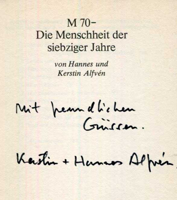 Hannes Alfvén Autograph