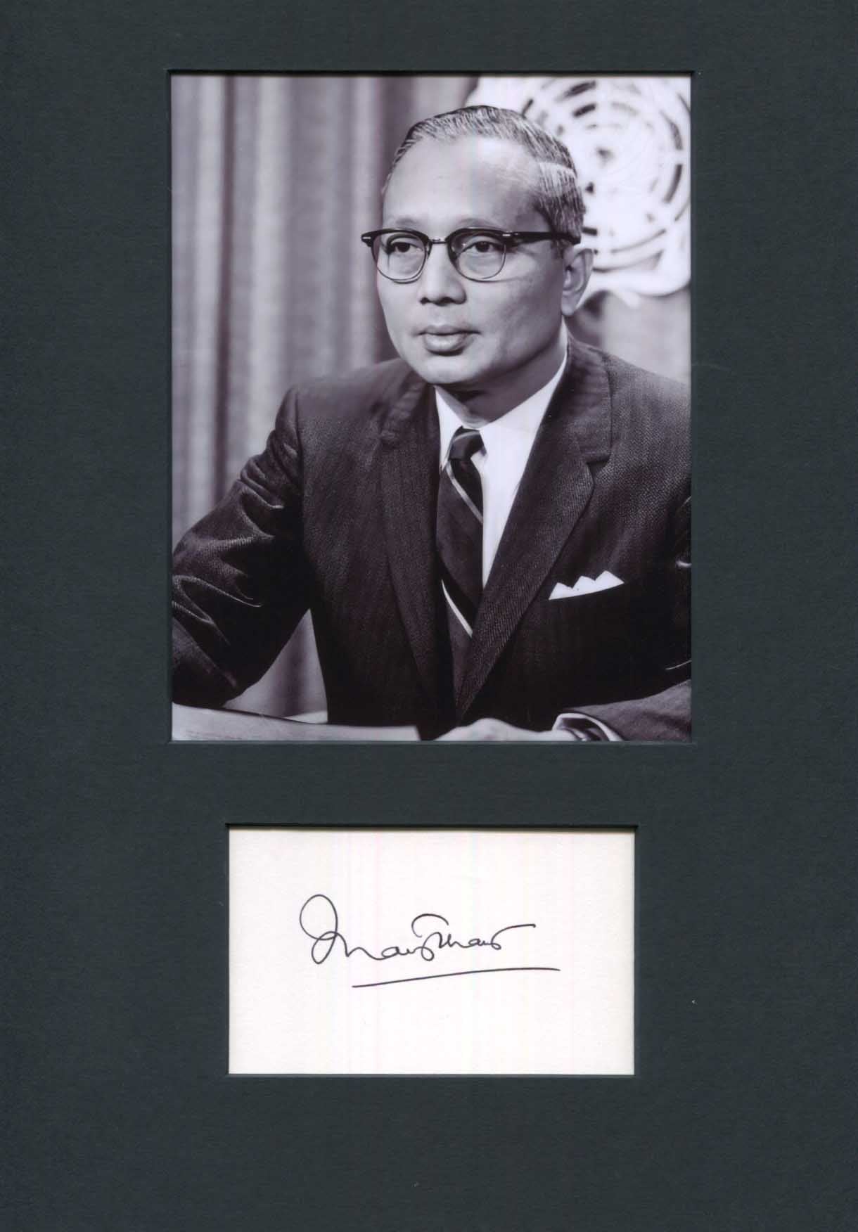 U Thant Autograph Autogramm | ID 15533185368445