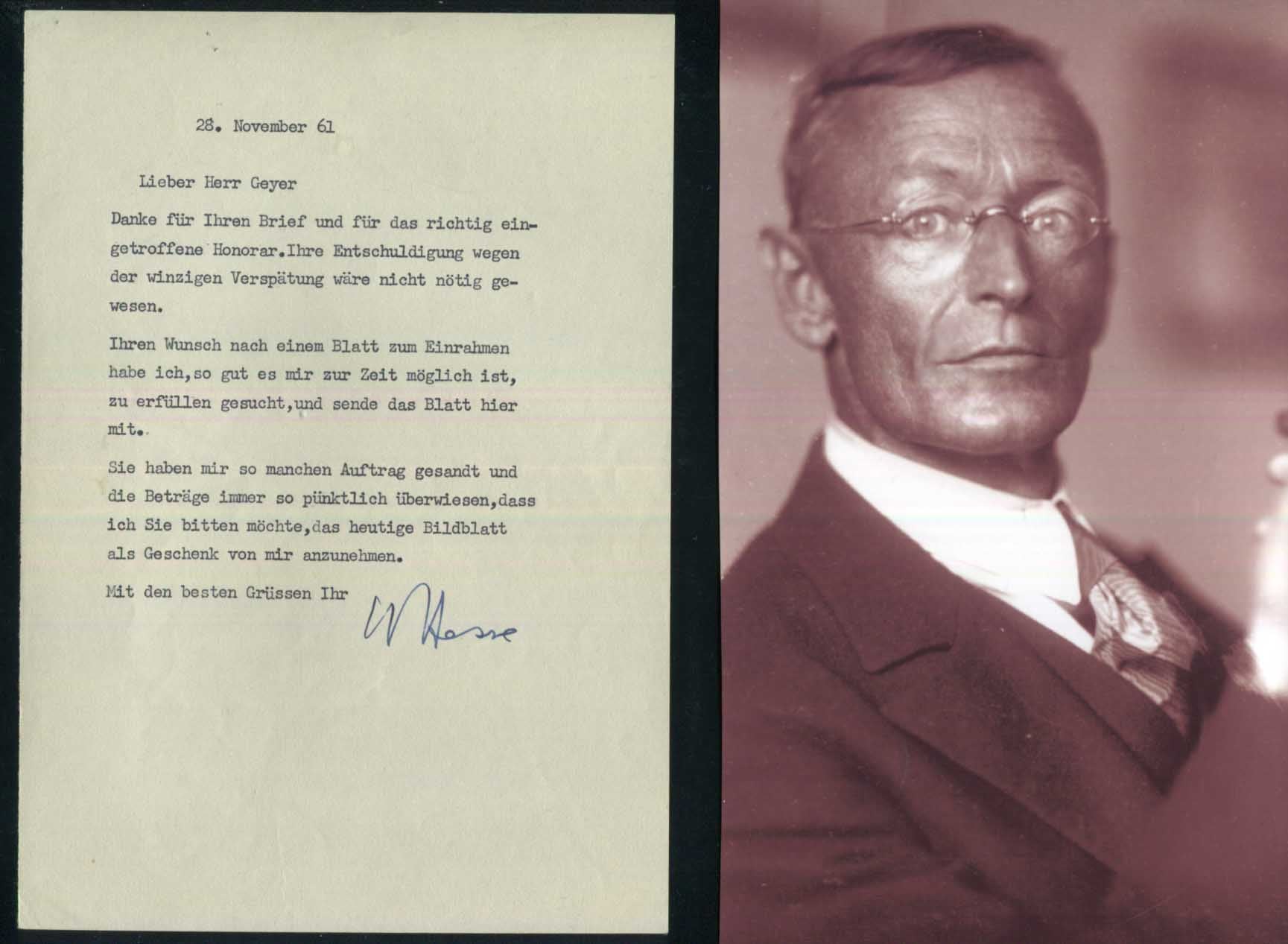 Hermann Hesse Autograph