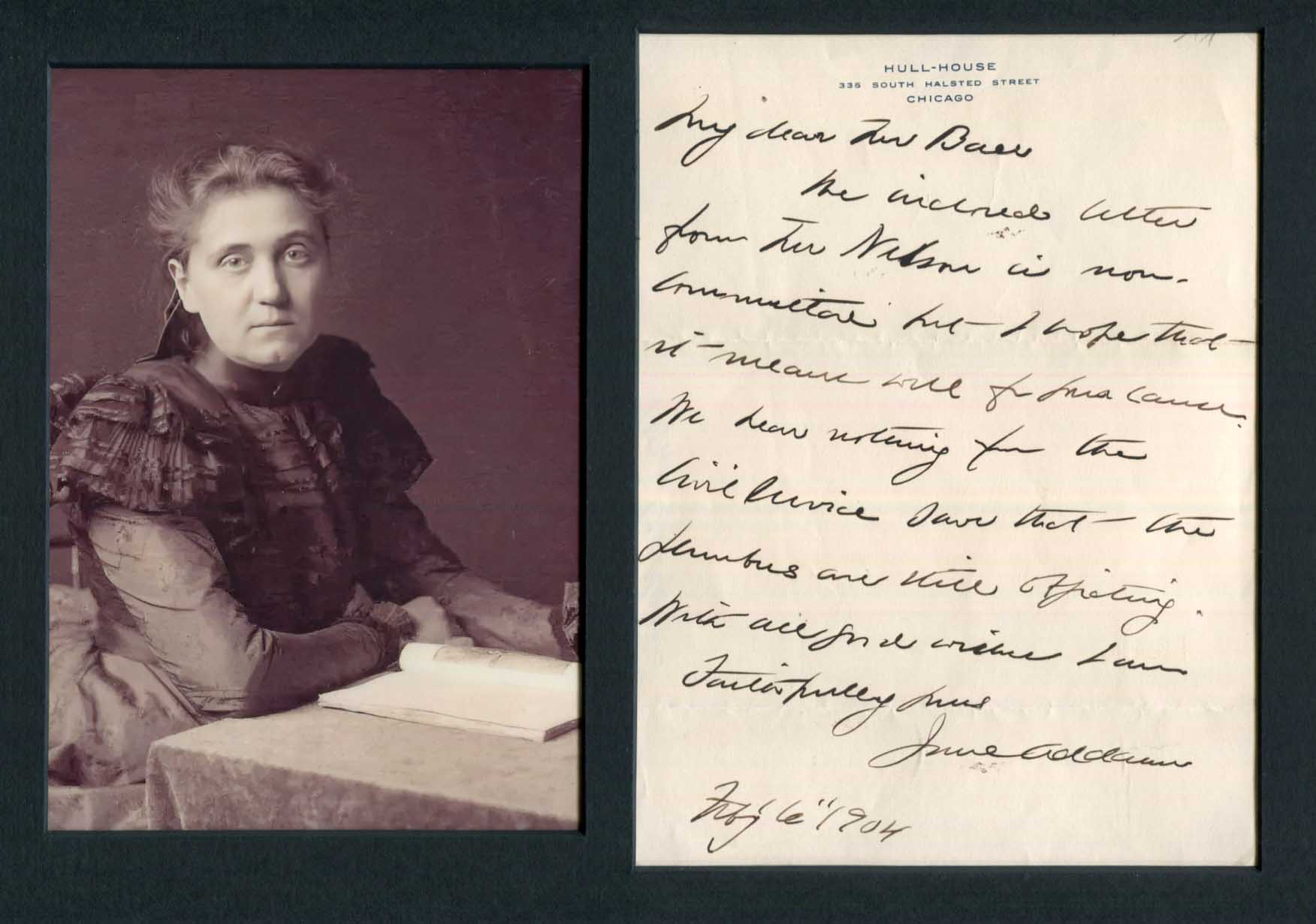 Jane Addams Autograph