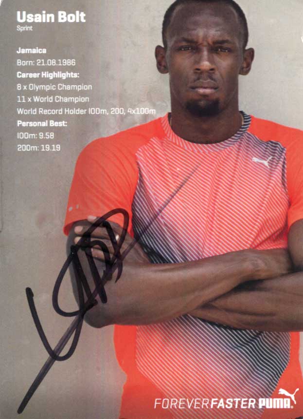 Usain Bolt Autograph Autogramm | ID 15541249147261