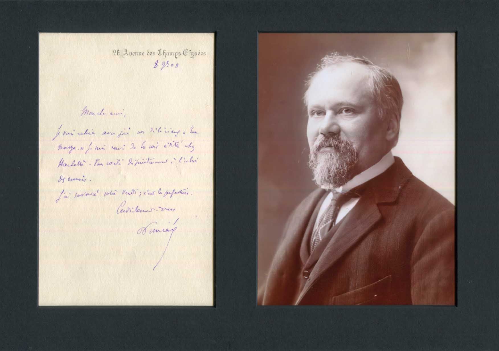 Raymond Poincaré Autogramm