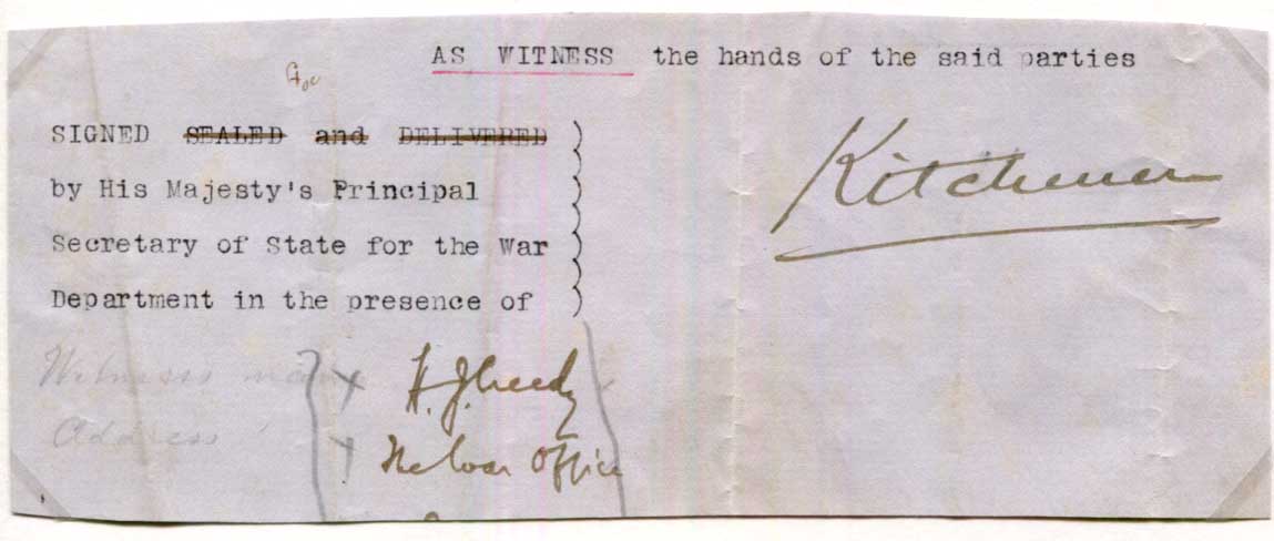 H. Herbert Kitchener Autogramm