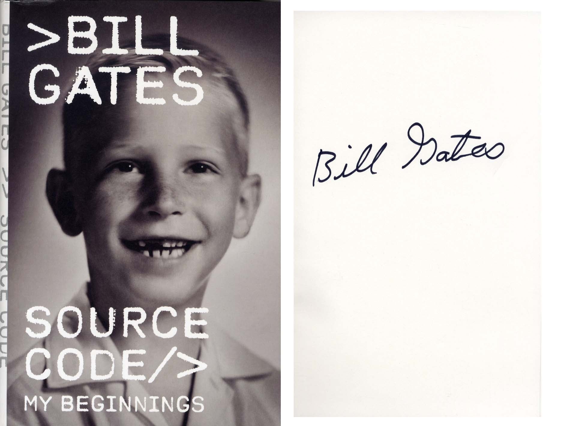 Bill Gates autograph, signed book