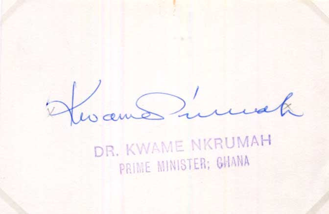 Kwame Nkrumah Autograph Autogramm | ID 15609144607101