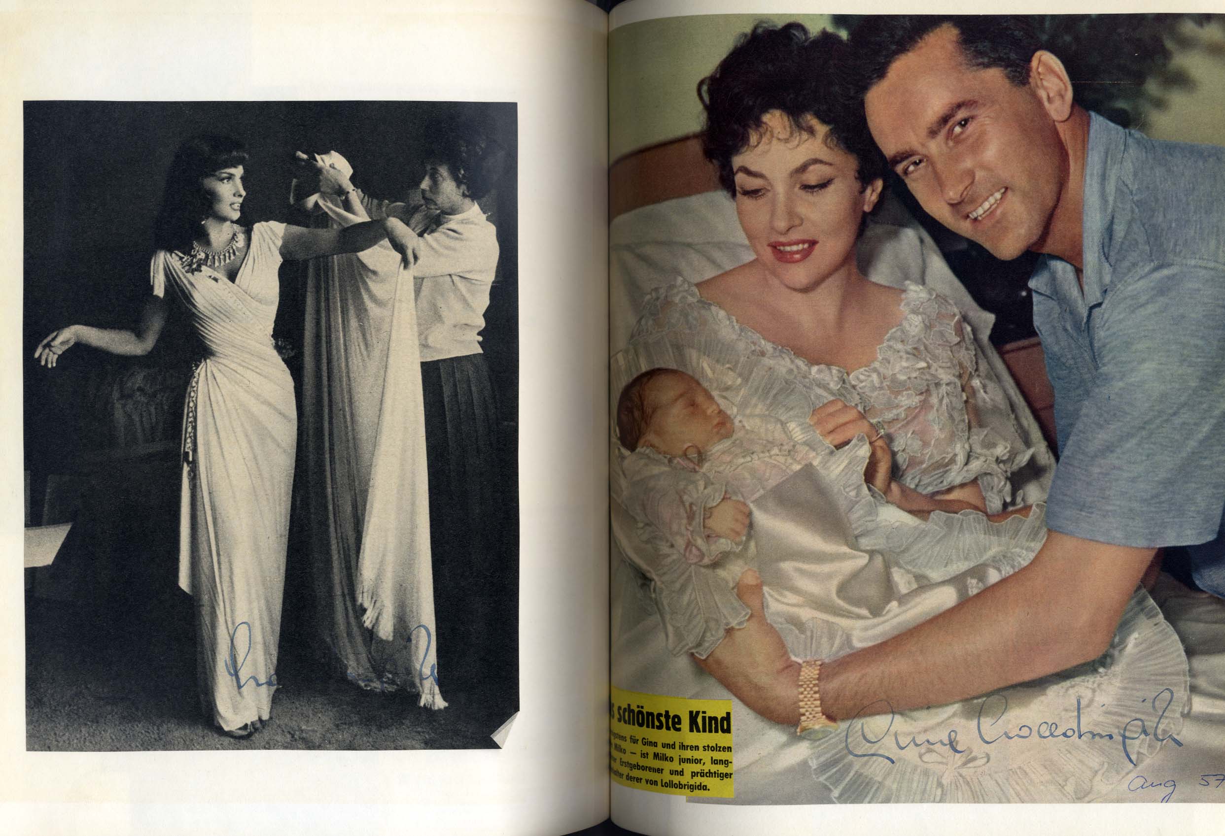 Brigitte Bardot & Gina Lollobrigida Autographs
