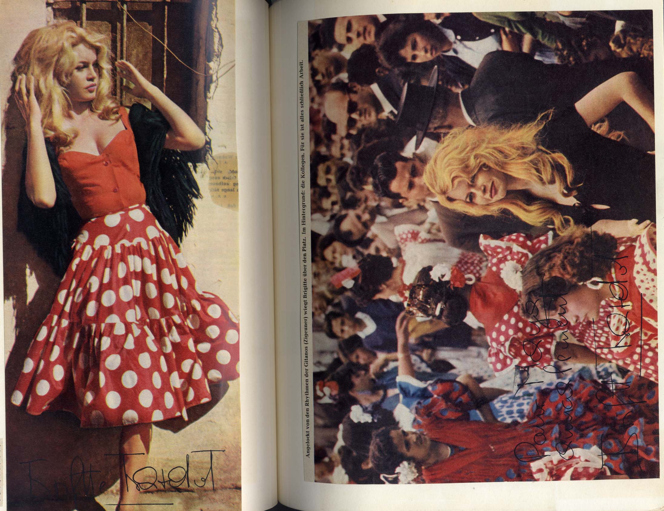 Brigitte Bardot & Gina Lollobrigida Autographs