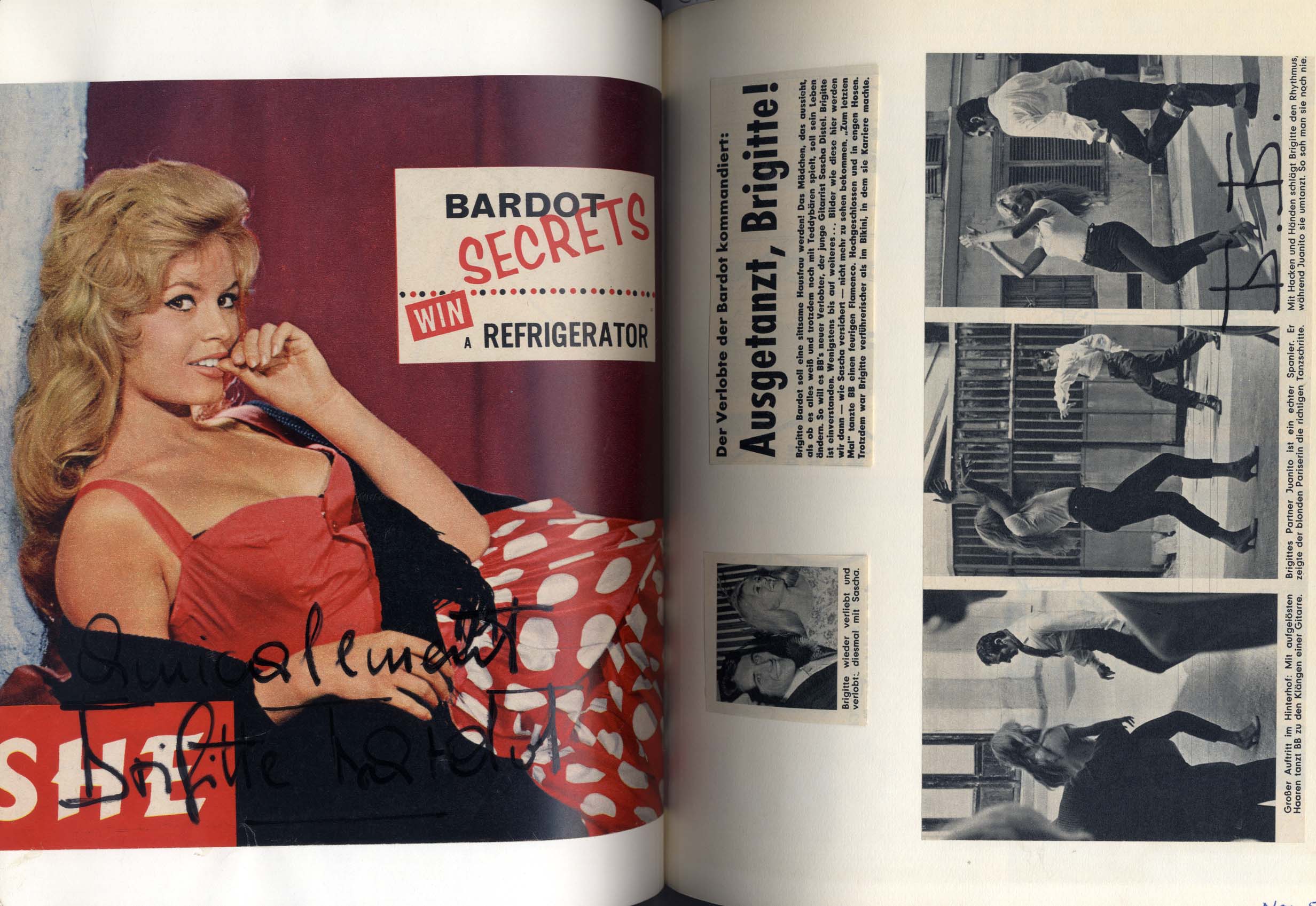 Brigitte Bardot & Gina Lollobrigida Autographs