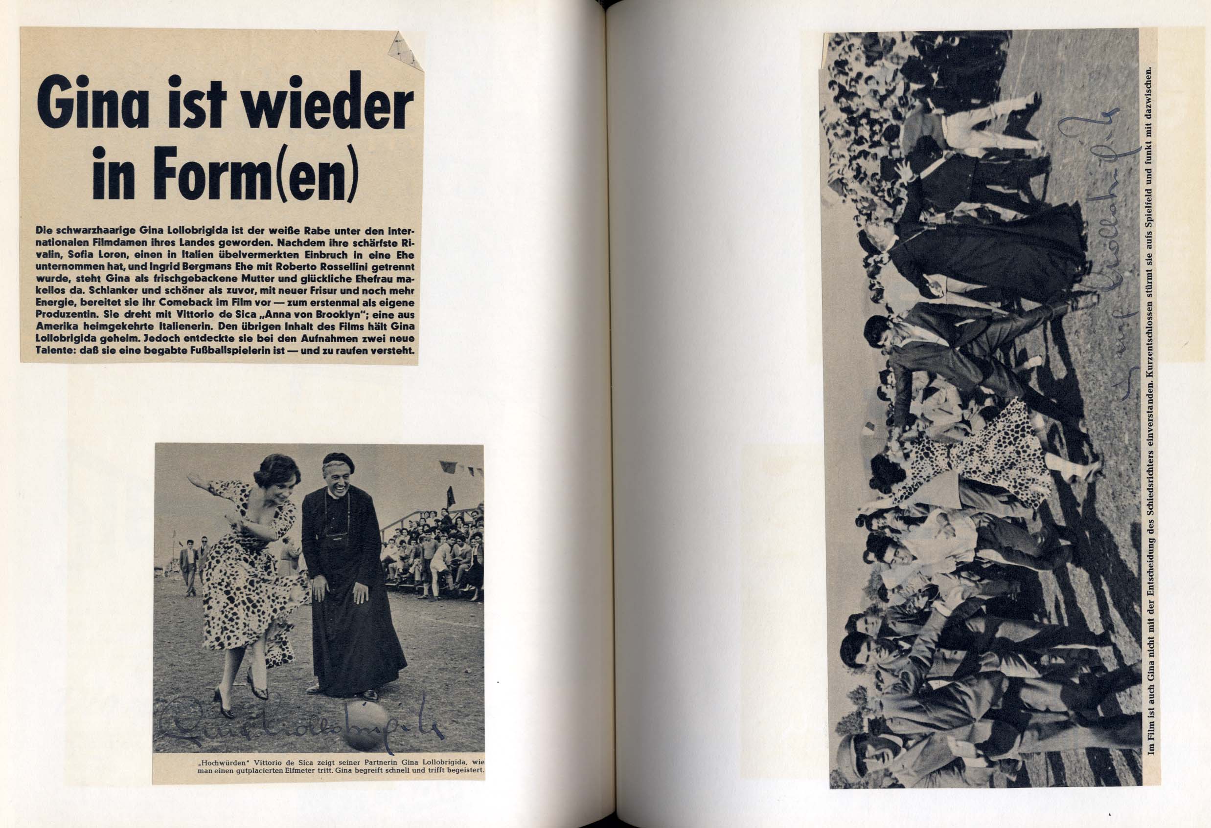 Brigitte Bardot & Gina Lollobrigida Autographs