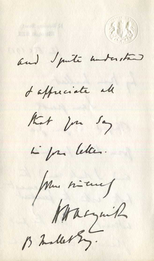 Arthur James Balfour & H. H. Asquith & others Autographs