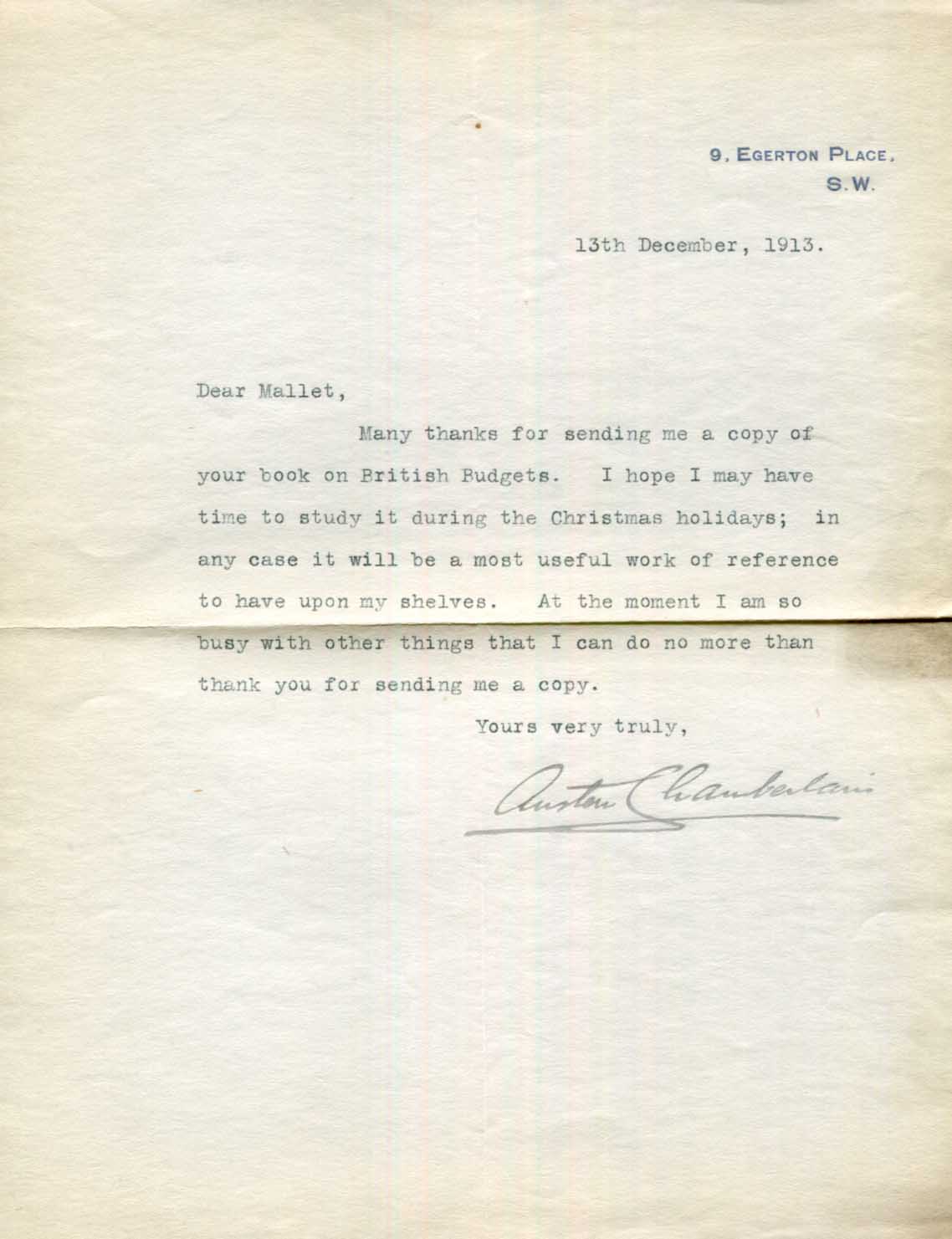 Arthur James Balfour & H. H. Asquith & others Autographs