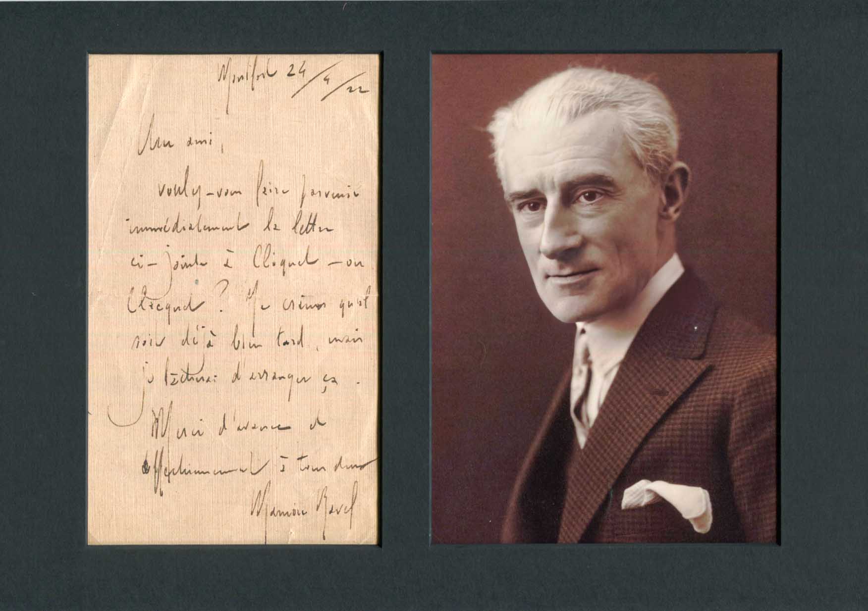 Maurice Ravel Autogramm