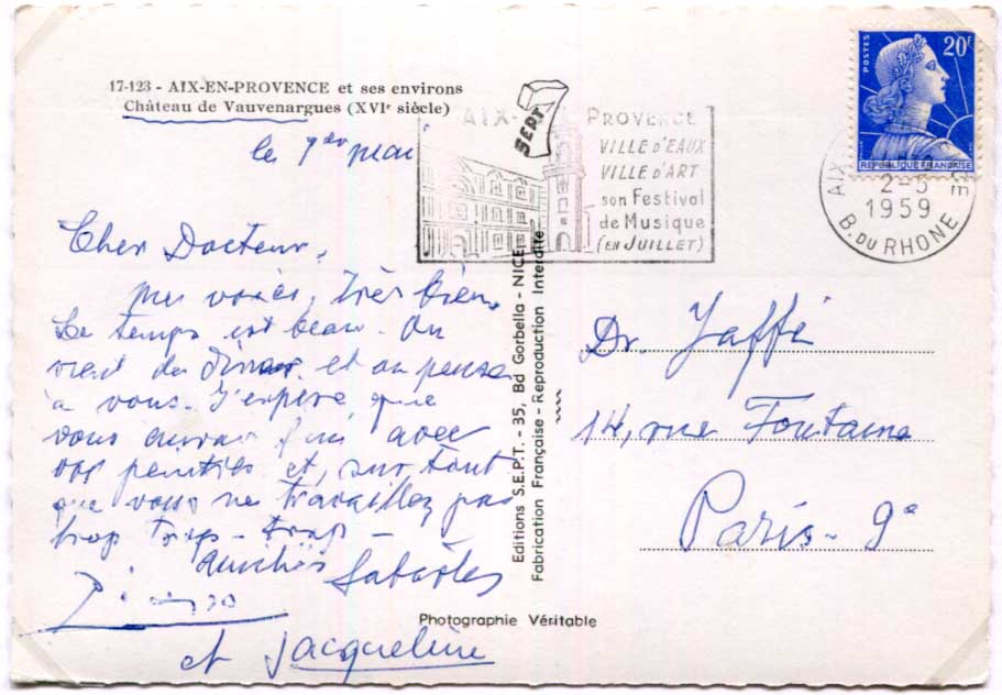 Pablo Picasso Autogramm