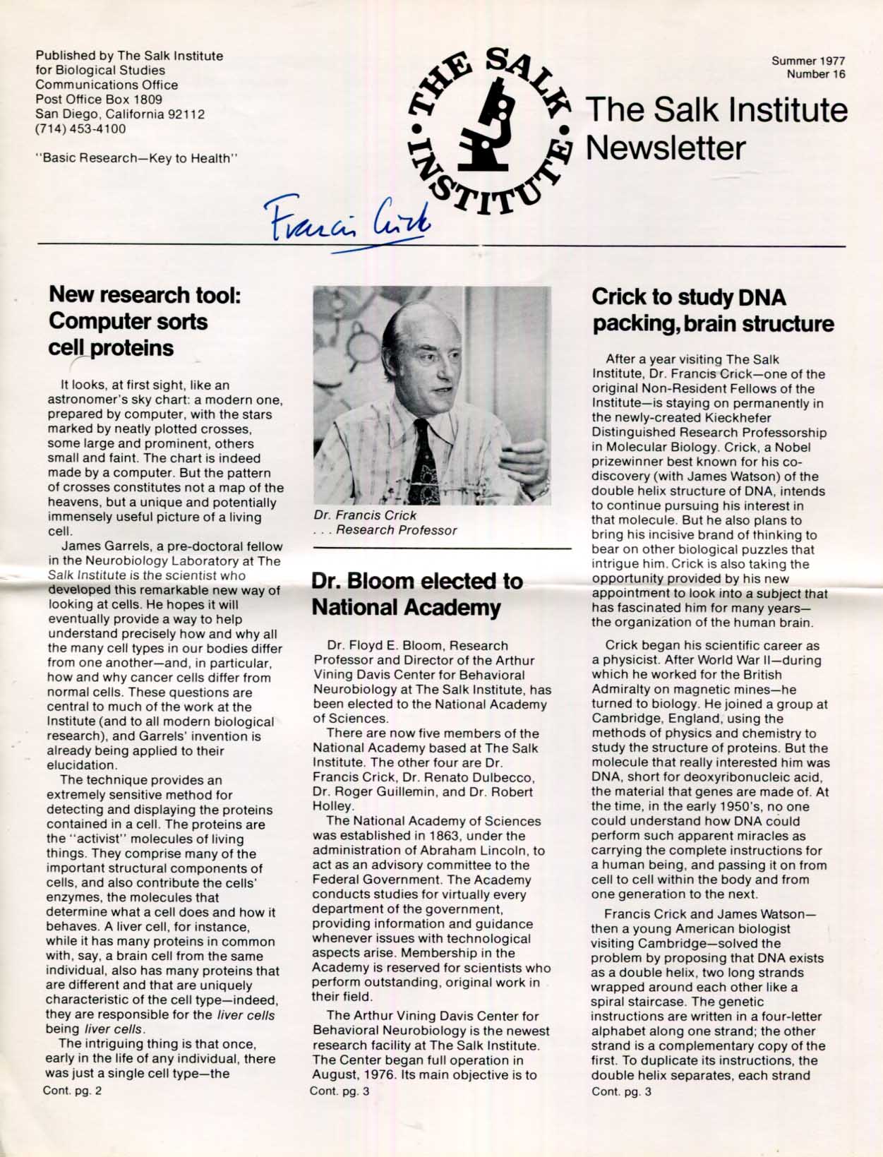 Francis Crick Autograph Autogramm | ID 15664512074109