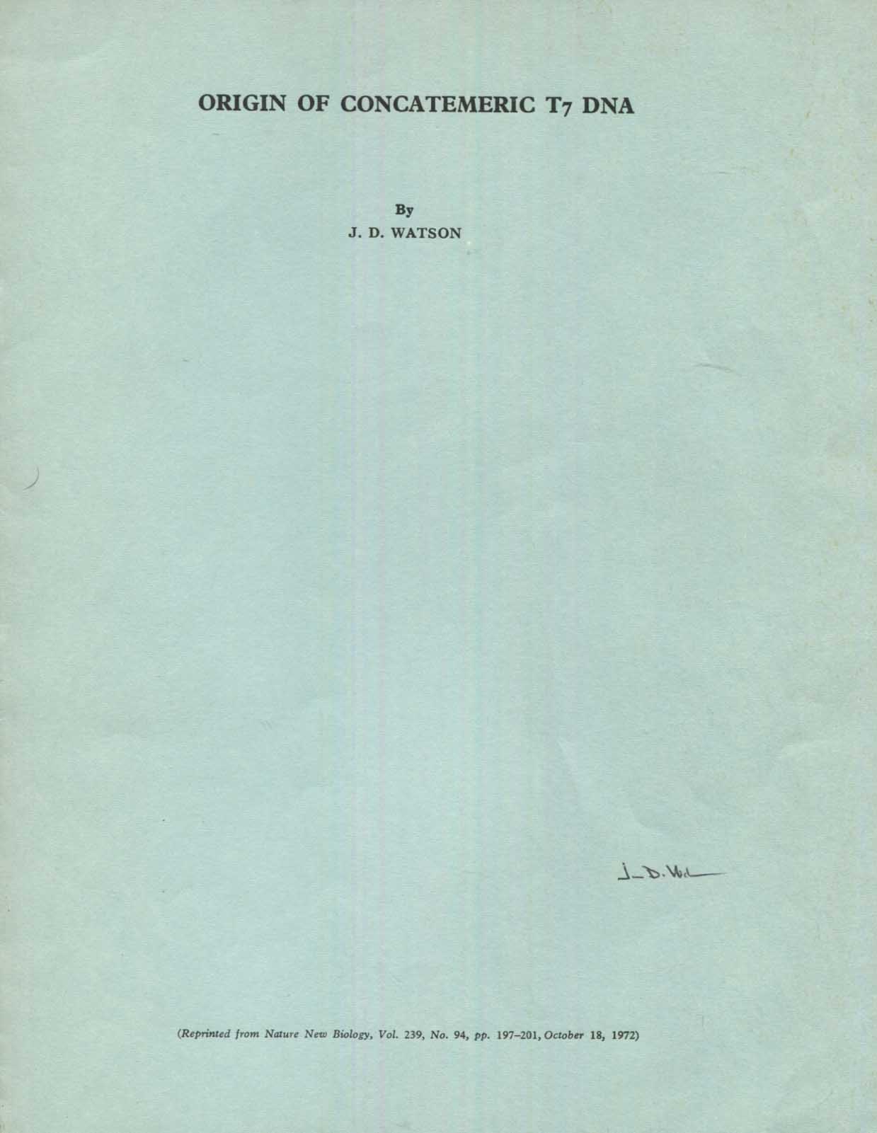 James Watson Autograph Autogramm | ID 15664707273085