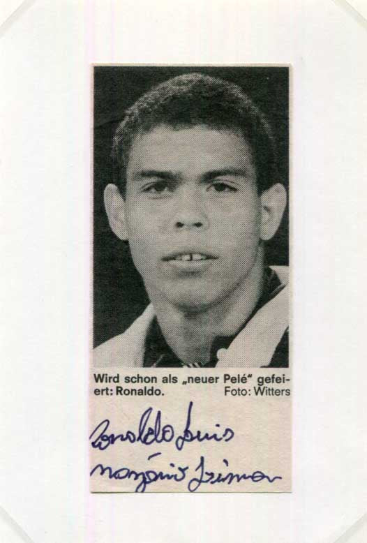 Ronaldo (Brazilian footballer) Autograph