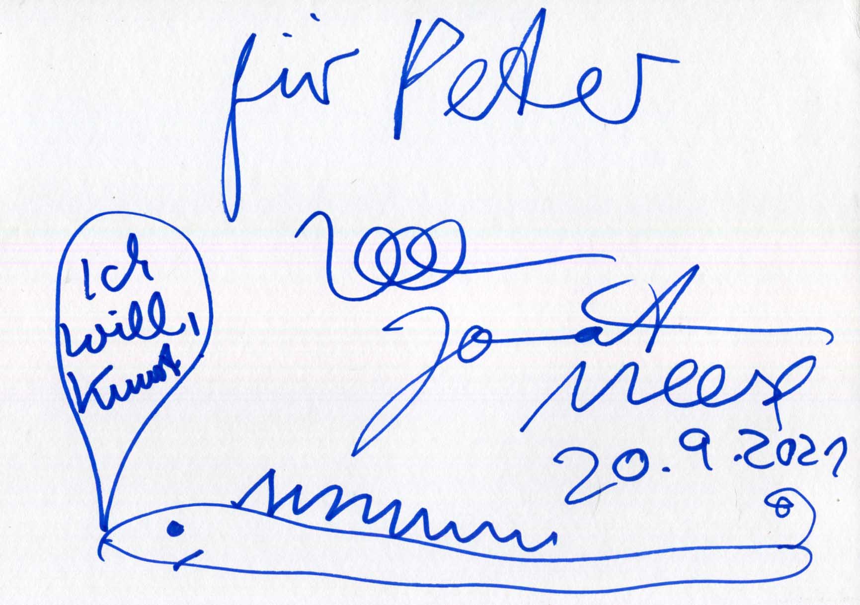 Jonathan Meese Autograph Autogramm | ID 15676345221501