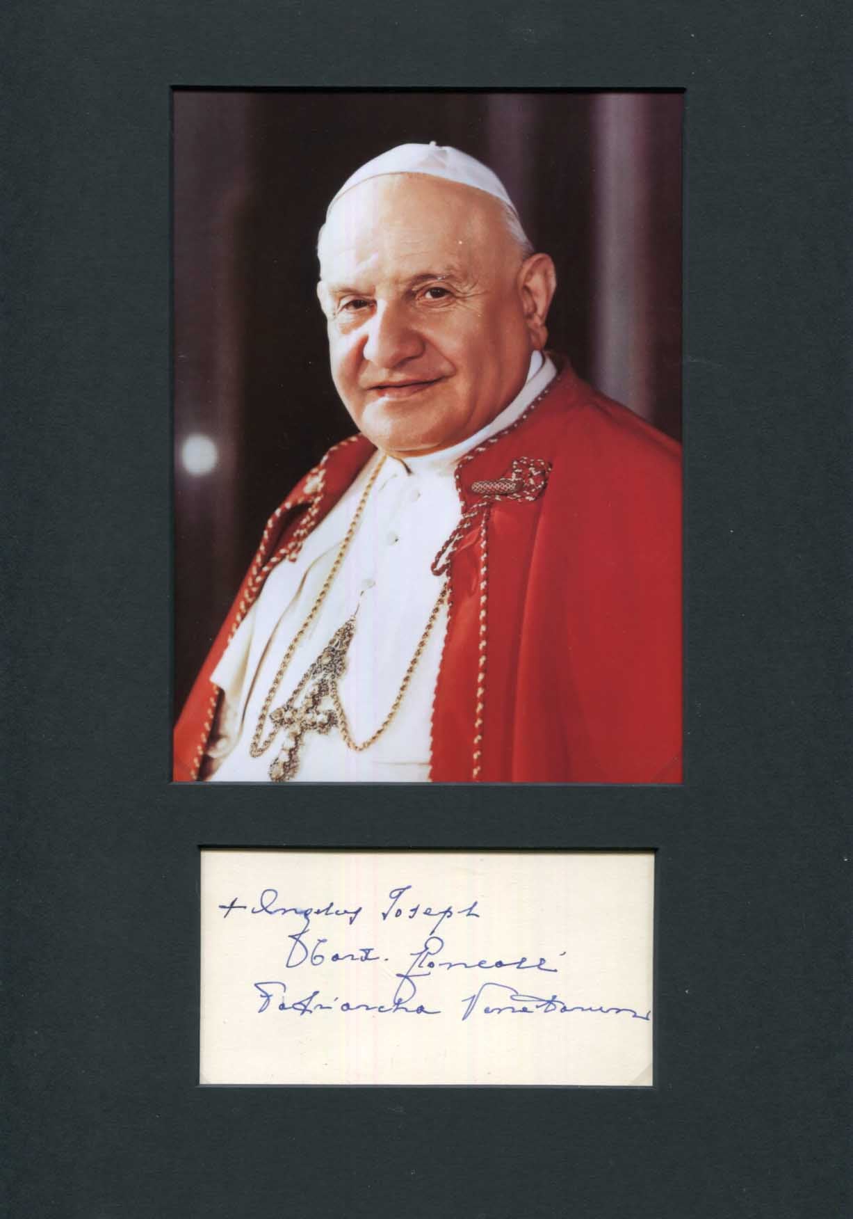 Papst Johannes XXIII. Autogramm
