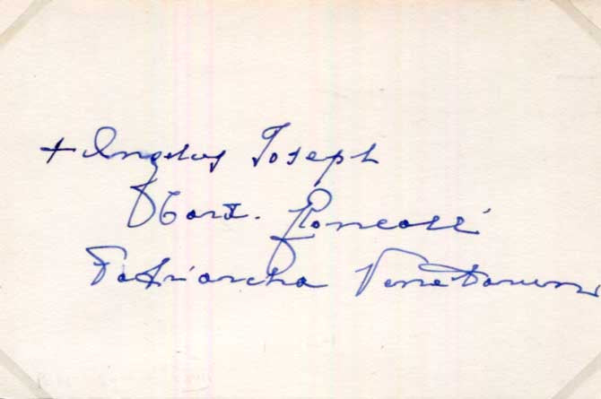 Papst Johannes XXIII. Autogramm