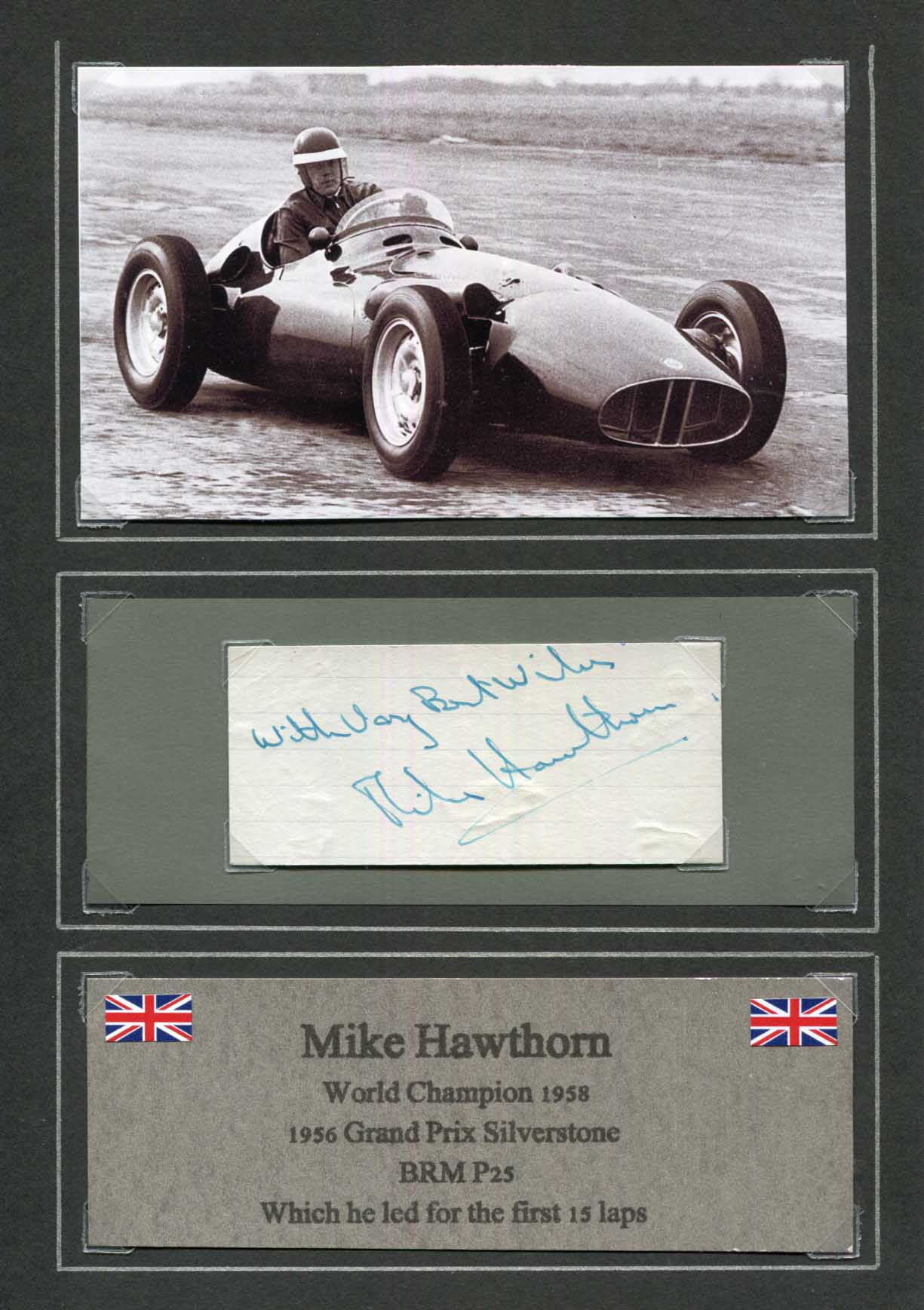 Mike Hawthorn Autograph