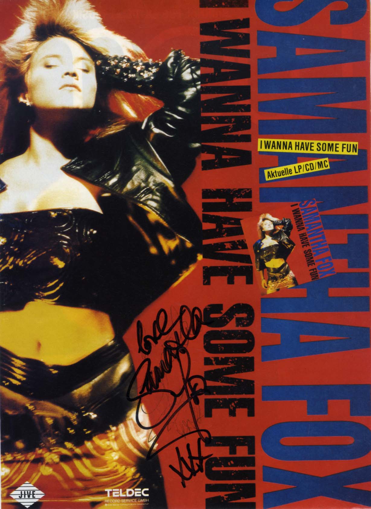 Samantha Fox Autograph