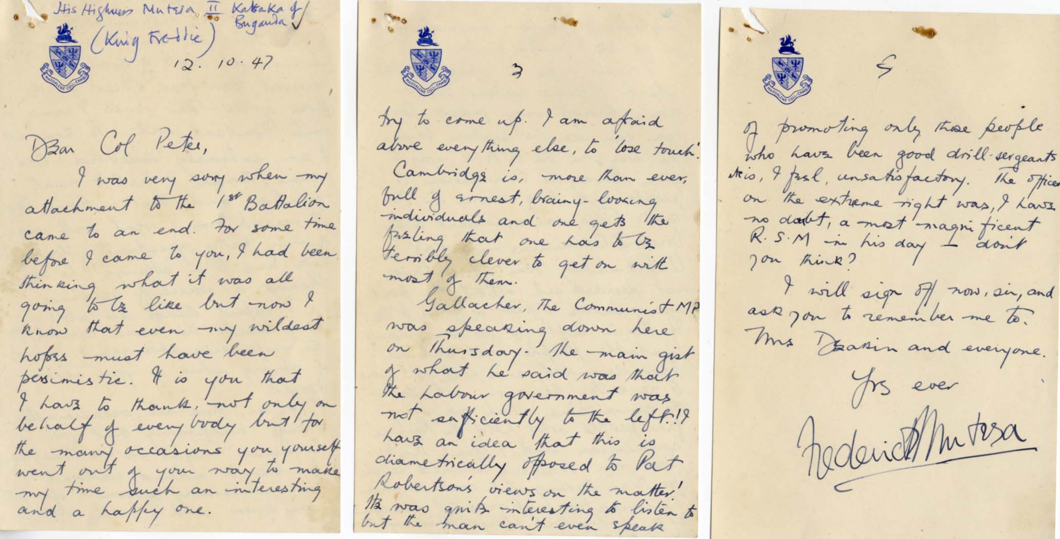 Mutesa II of Buganda- First President Of Uganda