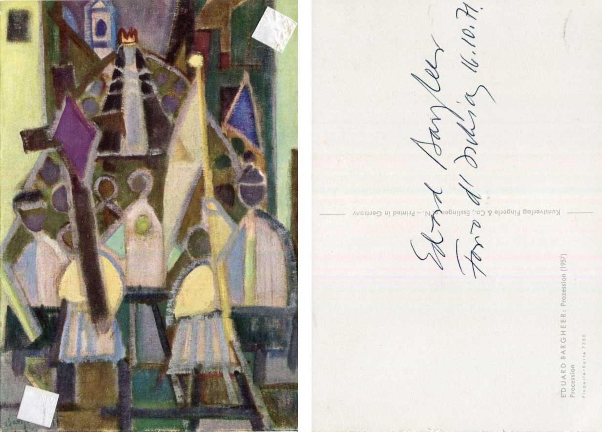 Eduard Bargheer Autograph