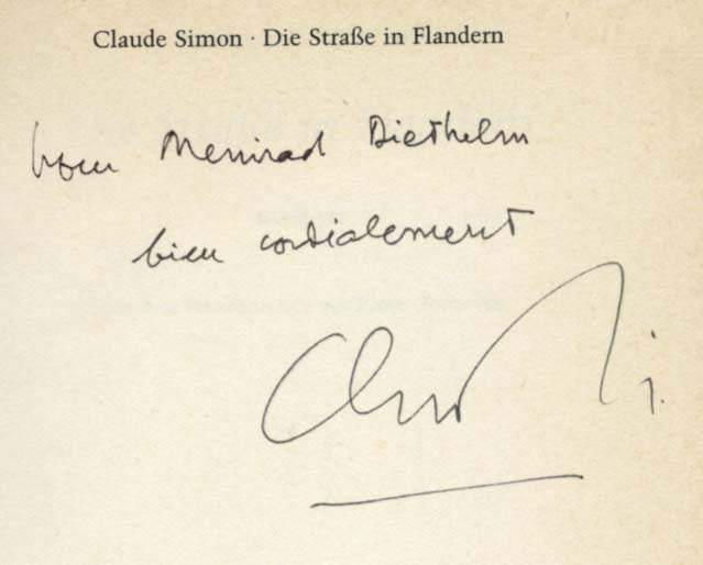 Claude Simon Autograph