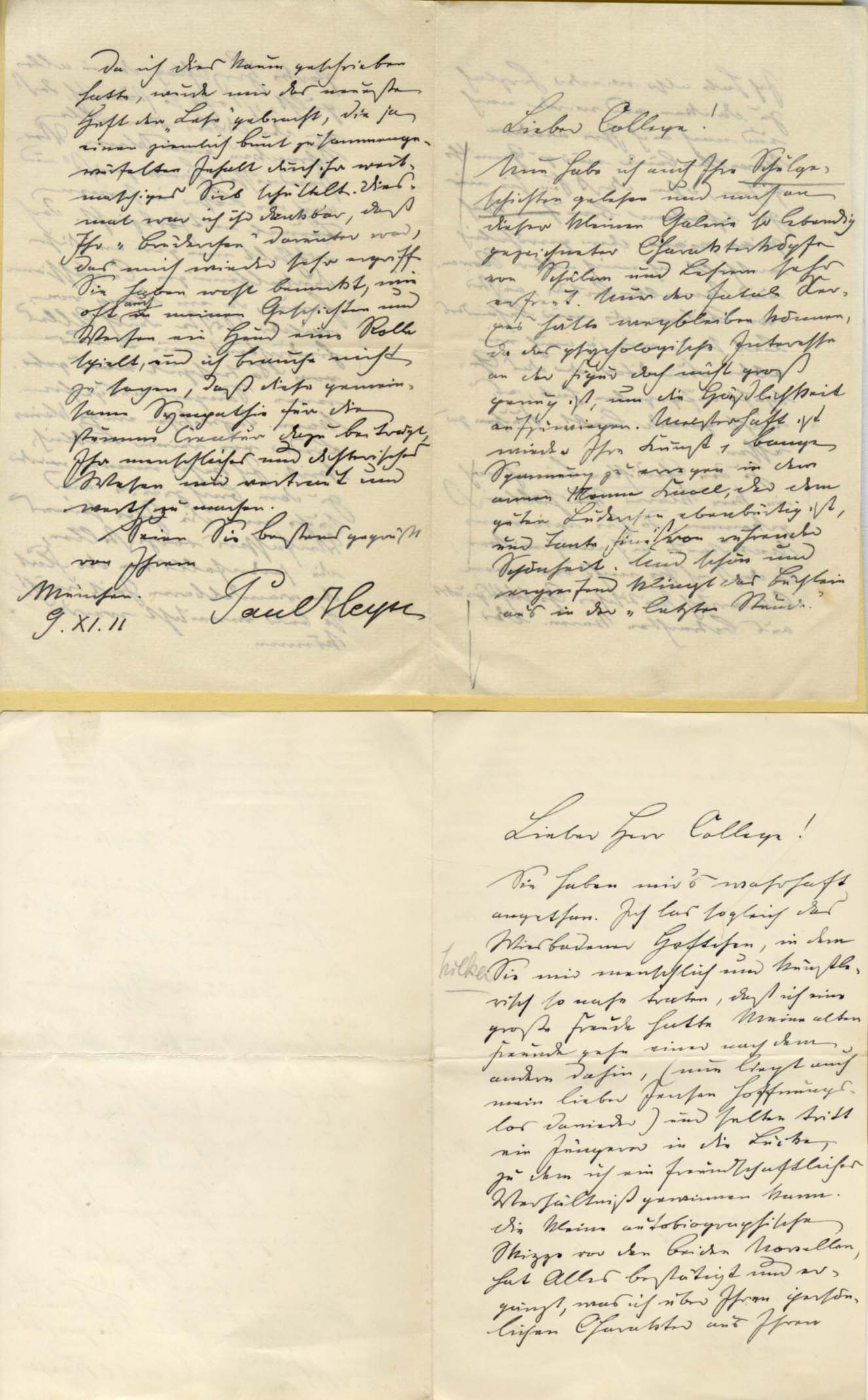 Paul Heyse Autographs