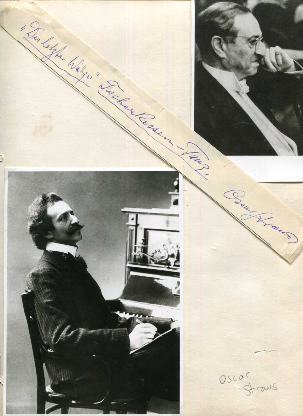 Oscar Straus Autograph