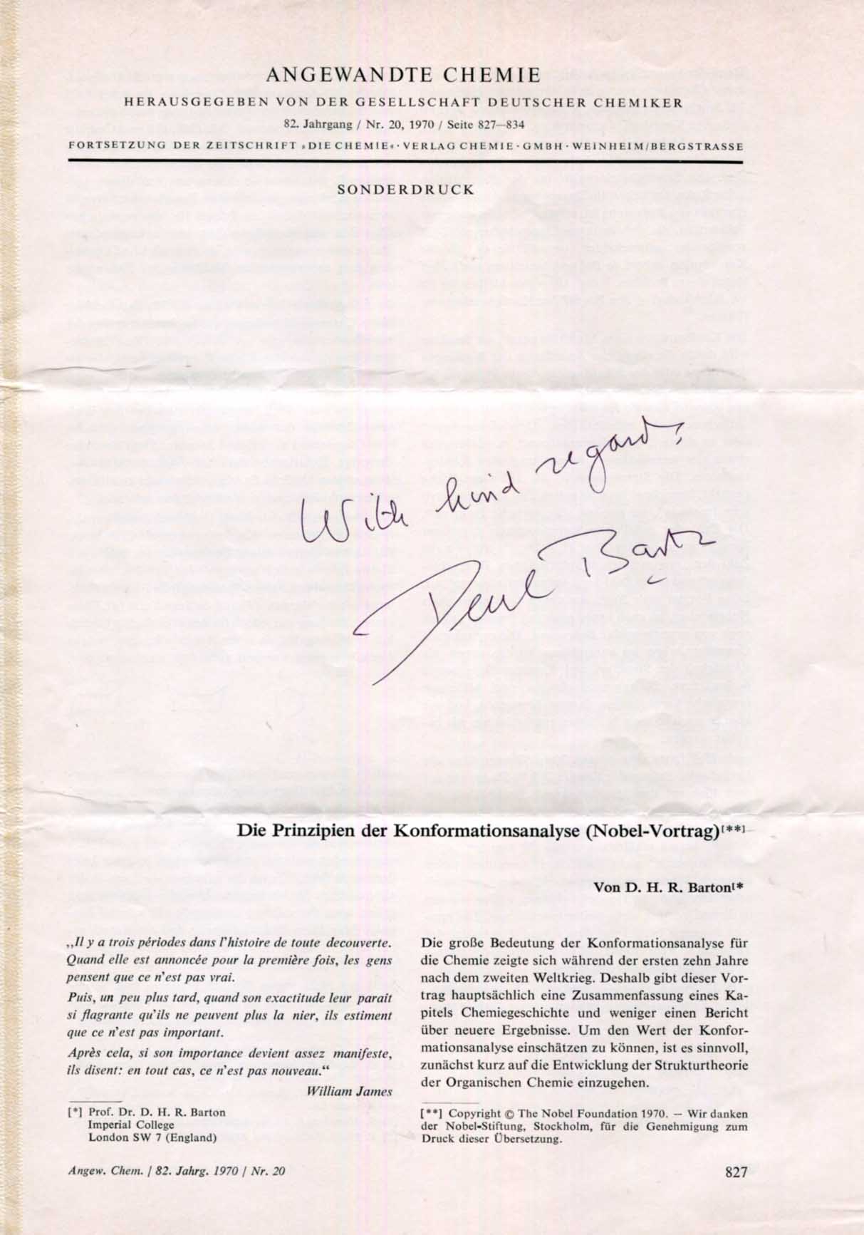 Derek Barton Autograph Autogramm | ID 15731170312573