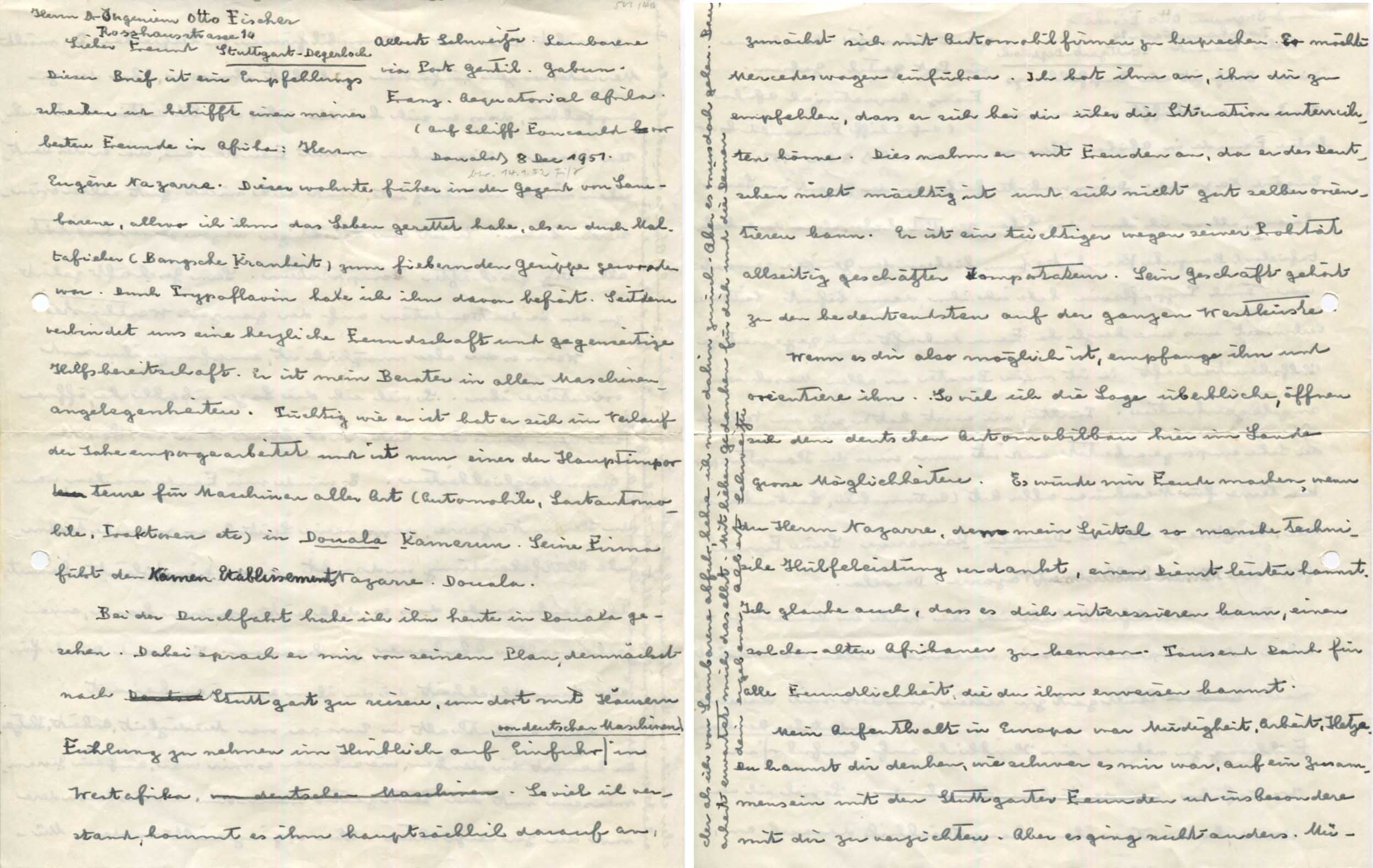 Albert Schweitzer Autograph