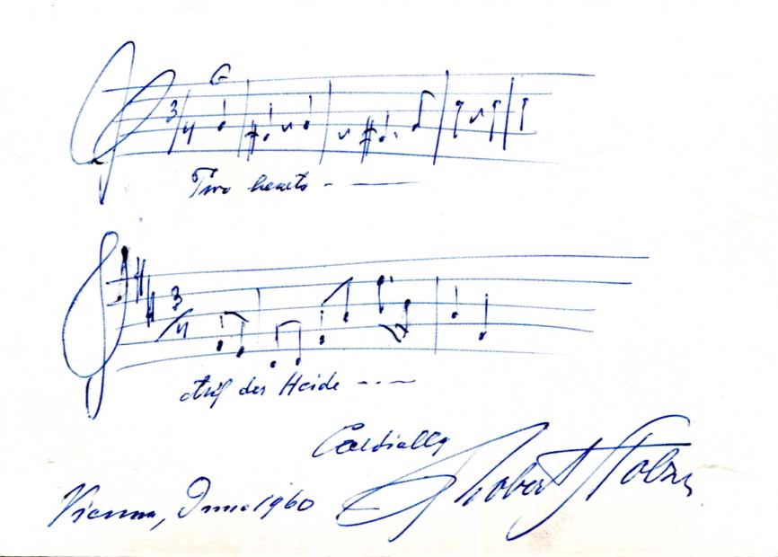 Robert Stolz Autographs