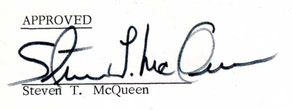 Steve McQueen Autograph