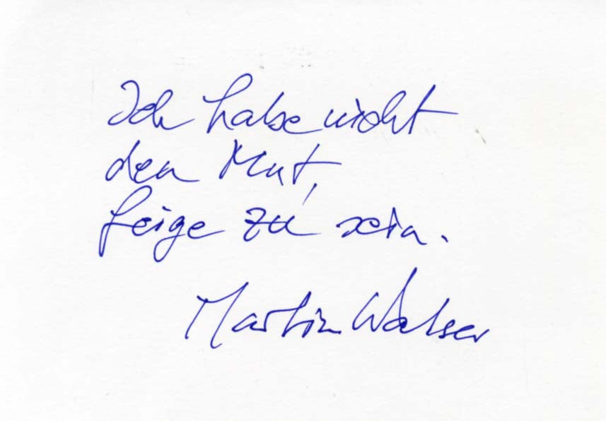 Martin Walser Autograph Autogramm | ID 15767860576637