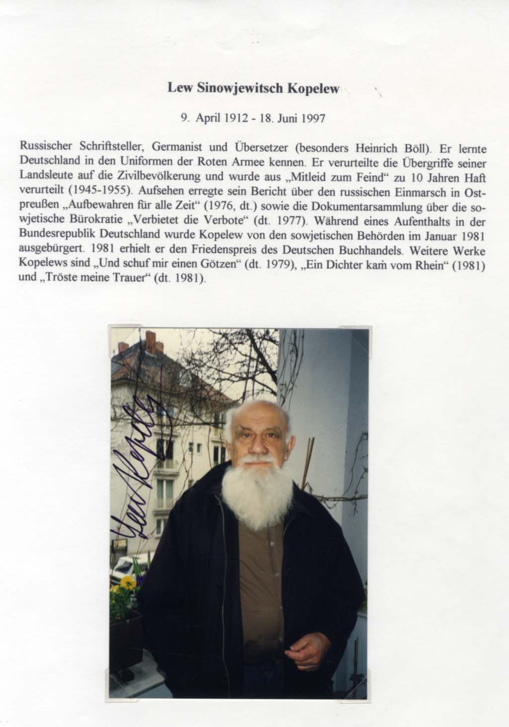 Internationale Schiftsteller (40) Autogramme