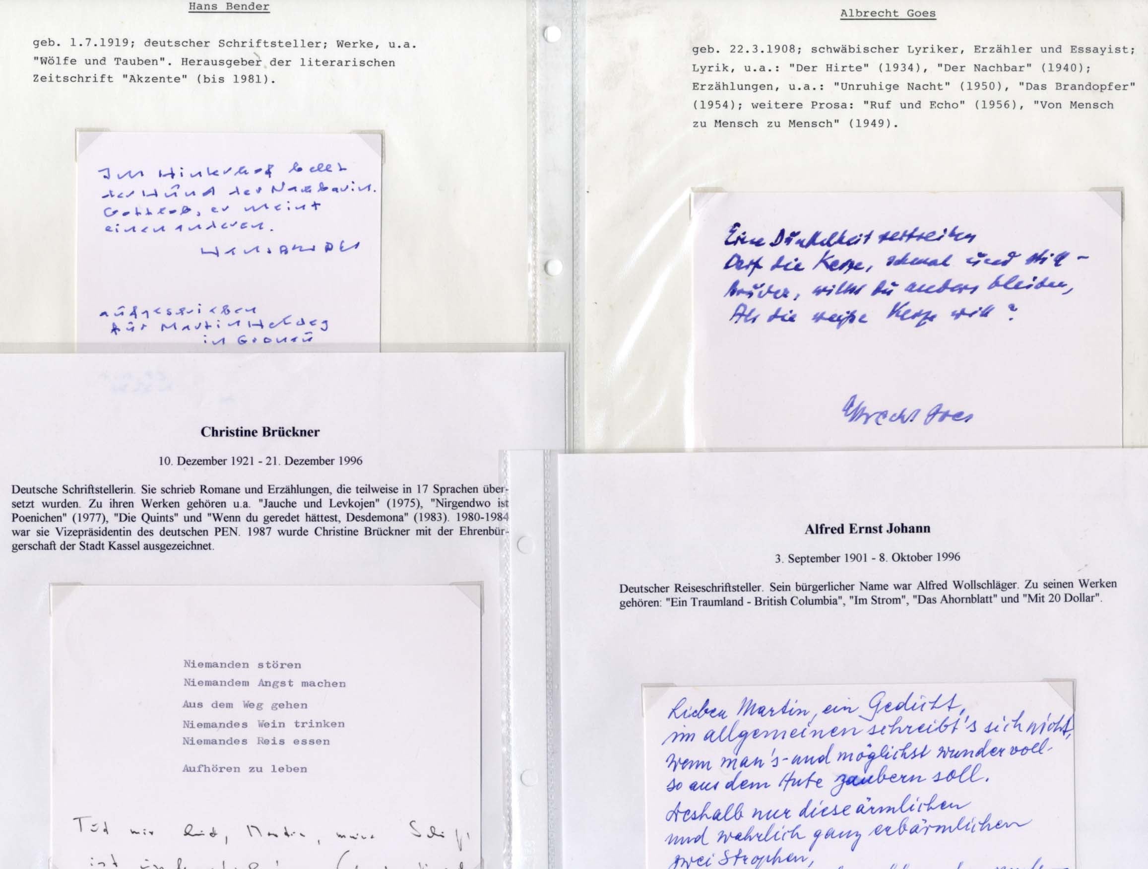 Internationale Schiftsteller (40) Autogramme