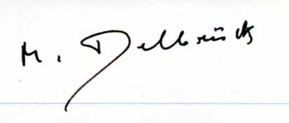 Max Delbrück Autograph